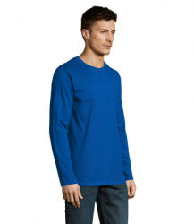 SOL'S Férfi IMPERIAL hosszú ujjú környakas pamut póló, SOL'S SO02074, Royal Blue-3XL (so02074ro-3xl)