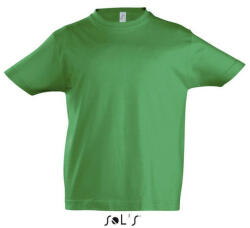 SOL'S Gyerek IMPERIAL KIDS környakas rövid ujjú pamut póló, SOL'S SO11770, Kelly Green-6A (so11770kl-6a)