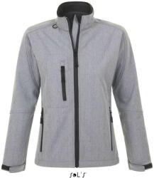 Sol'S Női ROXY vastag 3 rétegű softshell dzseki, SOL'S SO46800, Grey Melange-L (so46800gm-l)