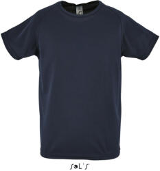 SOL'S Gyerek SPORTY raglán ujjú kereknyakú sportpóló, SOL'S SO01166, French Navy-12A (so01166fn-12a)