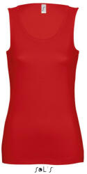 SOL'S Női JANE ujjatlan pamut póló-trikó, SOL'S SO11475, Red-L (so11475re-l)