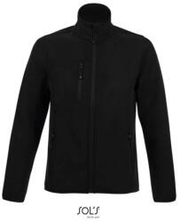 Sol'S Női RADIAN 3 rétegű cipzáras softshell dzseki, SOL'S SO03107, Black-L (so03107bl-l)