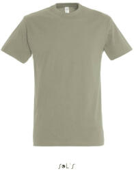 SOL'S Férfi IMPERIAL környakas rövid ujjú pamut póló, SOL'S SO11500, Khaki-M (so11500kh-m)