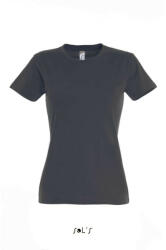 SOL'S Női IMPERIAL környakú rövid ujjú pamut póló, SOL'S SO11502, Mouse Grey-2XL (so11502mg-2xl)