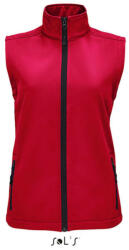 Sol'S Női RACE cipzáras softshell mellény, SOL'S SO02888, Pepper Red-2XL (so02888pre-2xl)