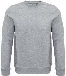 SOL'S Uniszex organikus környakas pulóver frottír béléssel, SOL'S SO03574, Grey Melange-2XL (so03574gm-2xl)