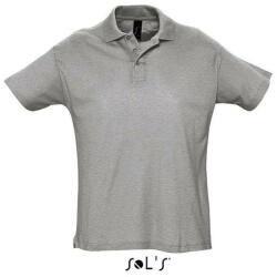 SOL'S Férfi SUMMER II rövid ujjú galléros piké pamut póló, SOL'S SO11342, Grey Melange-2XL (so11342gm-2xl)