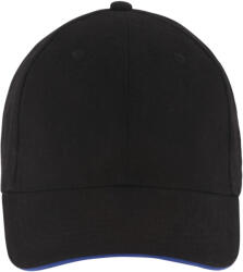 Sol'S Uniszex vastag 6 paneles pamut baseball sapka, SOL'S SO88100, Black/Royal-U (so88100bl-ro-u)