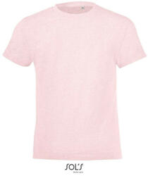 SOL'S REGENT FIT gyerek rövid ujjú kereknyakú póló, SOL'S SO01183, Heather Pink-4A (so01183hep-4a)