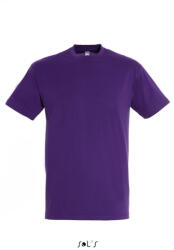 SOL'S Uniszex REGENT kereknyakú rövid ujjú pamut póló, SOL'S SO11380, Dark Purple-2XL (so11380dp-2xl)