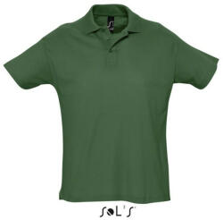 SOL'S Férfi SUMMER II rövid ujjú galléros piké pamut póló, SOL'S SO11342, Golf Green-M (so11342gg-m)
