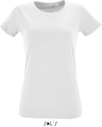SOL'S Női REGENT FIT kreknyakú rövid ujjú póló, SOL'S SO02758, White-L (so02758wh-l)