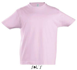SOL'S Gyerek IMPERIAL KIDS környakas rövid ujjú pamut póló, SOL'S SO11770, Medium Pink-10A (so11770mp-10a)
