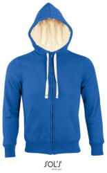 SOL'S Uniszex cipzáras kapucnis pulóver, sherpa béléssel, SOL'S SO00584, Royal Blue-S (so00584ro-s)