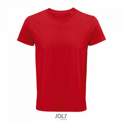 SOL'S Férfi CRUSADER környakas rövid ujjú póló organikus pamutból, SOL'S SO03582, Red-XL (so03582re-xl)