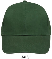 SOL'S Uniszex vastag 6 paneles pamut baseball sapka, SOL'S SO88100, Bottle Green-U (so88100bg-u)