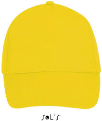 SOL'S Uniszex 5 paneles tépőzáras pamut baseball sapka, SOL'S SO88119, Gold-U (so88119go-u)