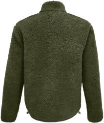 SOL'S Uniszex FURY cipzáras sherpa dzseki polár béléssel, SOL'S SO04042, Army/Dark Army-2XL (so04042ar-dar-2xl)