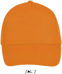 SOL'S Uniszex 5 paneles tépőzáras pamut baseball sapka, SOL'S SO88119, Orange-U (so88119or-u)