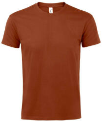 SOL'S Férfi IMPERIAL környakas rövid ujjú pamut póló, SOL'S SO11500, Terracotta-L (so11500te-l)