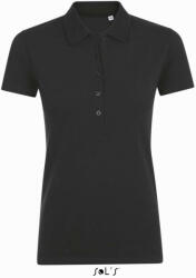 SOL'S Női PHOENIX sztreccs galléros póló, SOL'S SO01709, Black-XL (so01709bl-xl)