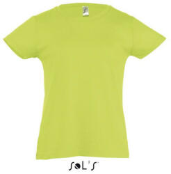 SOL'S Gyerek CHERRY rövid ujjú környakas pamut póló, SOL'S SO11981, Apple Green-12A (so11981ag-12a)