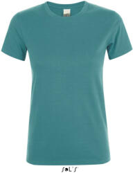 SOL'S Női REGENT kereknyakú rövid ujjú pamut póló, SOL'S SO01825, Duck Blue-2XL (so01825dublu-2xl)