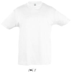 SOL'S Gyerek REGENT KIDS környakas rövid ujjú pamut póló, SOL'S SO11970, White-8A (so11970wh-8a)