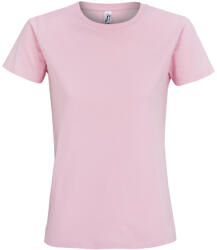 SOL'S Női IMPERIAL környakú rövid ujjú pamut póló, SOL'S SO11502, Candy Pink-XL (so11502cp-xl)