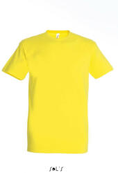 SOL'S Férfi IMPERIAL környakas rövid ujjú pamut póló, SOL'S SO11500, Lemon-XL (so11500le-xl)