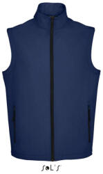 SOL'S Férfi RACE cipzáras softshell mellény, SOL'S SO02887, French Navy-S (so02887fn-s)