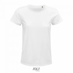 SOL'S Női CRUSADER organikus pamutból készült rövid ujjú póló , SOL'S SO03581, White-3XL (so03581wh-3xl)