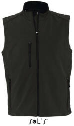 SOL'S Férfi RALLYE 3 rétegű vastag softshell mellény, SOL'S SO46601, Black-S (so46601bl-s)