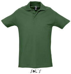 SOL'S Férfi WINTER II rövid ujjú három gombos galléros pamut piké póló, SOL'S SO11362, Golf Green-L (so11362gg-l)