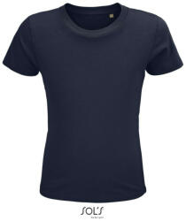 SOL'S Gyerek CRUSADER környakas rövid ujjú pamut póló, SOL'S SO03580, French Navy-6A (so03580fn-6a)