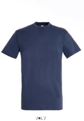 SOL'S Uniszex REGENT kereknyakú rövid ujjú pamut póló, SOL'S SO11380, Denim-3XL (so11380de-3xl)