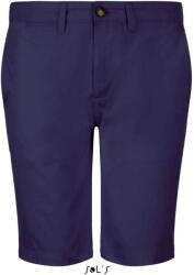 SOL'S Férfi JASPER pamut rövidnadrág cipzáras sliccel, SOL'S SO01659, French Navy-48 (so01659fn-48)