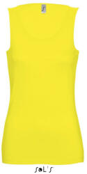 SOL'S Női JANE ujjatlan pamut póló-trikó, SOL'S SO11475, Lemon-S (so11475le-s)