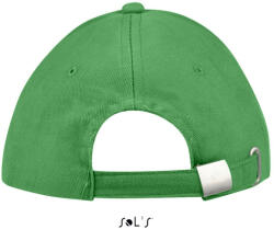SOL'S Uniszex vastag 6 paneles pamut baseball sapka, SOL'S SO88100, Kelly Green/White-U (so88100kl-wh-u)