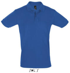 SOL'S Férfi PERFECT két gombos rövid ujjú galléros piké pamut póló, SOL'S SO11346, Royal Blue-L (so11346ro-l)