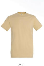 SOL'S Férfi IMPERIAL környakas rövid ujjú pamut póló, SOL'S SO11500, Sand-2XL (so11500sa-2xl)