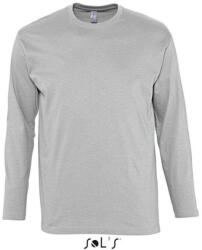 SOL'S Férfi MONARCH hosszú ujjú póló, SOL'S SO11420, Grey Melange-2XL (so11420gm-2xl)