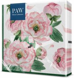 PAW papírszalvéta 33x33 cm 3 rétegű 20 lap/csomag Rózsás papírszalvéta