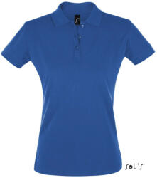 SOL'S Női PERFECT három gombos rövid ujjú galléros piké pamut póló, SOL'S SO11347, Royal Blue-2XL (so11347ro-2xl)