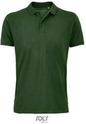 SOL'S Férfi PLANET organikus rövid ujjú galléros póló, SOL'S SO03566, Bottle Green-4XL (so03566bg-4xl)