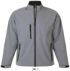 Sol'S Férfi RELAX vastag 3 rétegű softshell dzseki, SOL'S SO46600, Grey Melange-S (so46600gm-s)