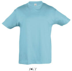 SOL'S Gyerek REGENT KIDS környakas rövid ujjú pamut póló, SOL'S SO11970, Atoll Blue-4A (so11970ab-4a)