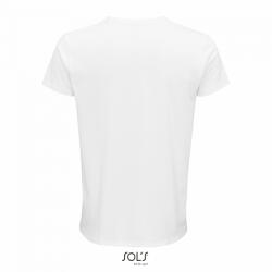 SOL'S Férfi CRUSADER környakas rövid ujjú póló organikus pamutból, SOL'S SO03582, White-M (so03582wh-m)
