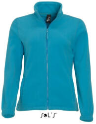 SOL'S Női NORTH cipzáras polár pulóver, SOL'S SO54500, Aqua-L (so54500aq-l)