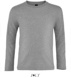 SOL'S Gyerek IMPERIAL hosszú ujjú környakas póló, SOL'S SO02947, Grey Melange-10A (so02947gm-10a)